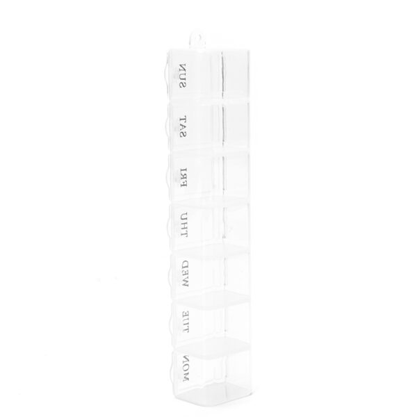 Organizador semanal de pildoras rectangular Wanderlust 17,6x4,2x3