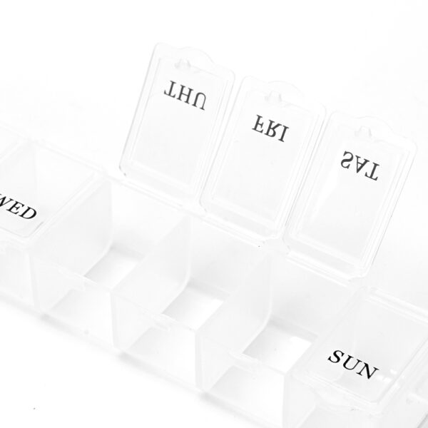 Organizador semanal de pildoras rectangular Wanderlust 17,6x4,2x3