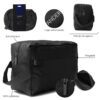 Neceser Viaje Wanderlust Valija Bolso Organizador Nylon Color Negro Diseño De La Tela Lisa