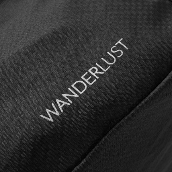 Neceser Viaje Wanderlust Valija Bolso Organizador Nylon Color Negro Diseño De La Tela Lisa