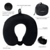 Almohadita de viaje Memory Foam plegable con bolsa de guardado Wanderlust 33x28cm