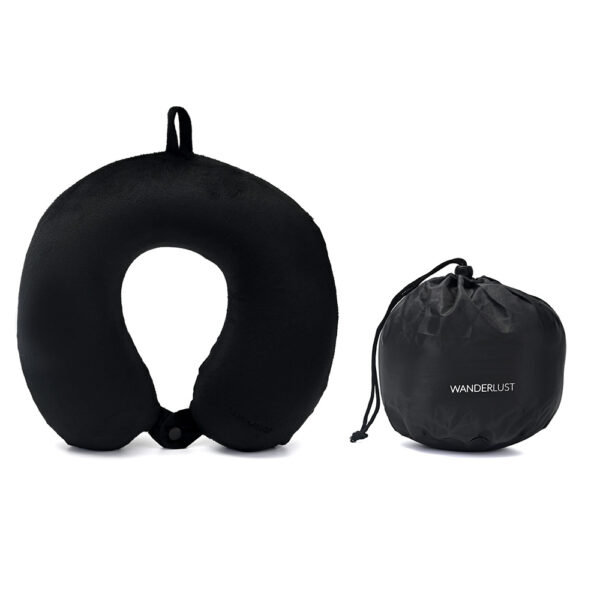 Almohadita de viaje Memory Foam plegable con bolsa de guardado Wanderlust 33x28cm