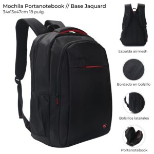 Mochila Portanotebook Bolsillos Espalda Airmesh Wanderlust