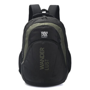 Mochila Urban  Mode con bolsillo portanotebook y recortes verde militar 46x32x18cm