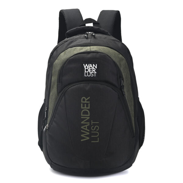 Mochila Urban  Mode con bolsillo portanotebook y recortes verde militar 46x32x18cm