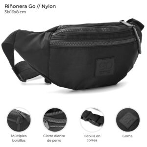 Riñonera Go Wanderlust de Nylon: Estilo, Comodidad y Seguridad