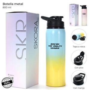 Botella de Metal con Pico 800 ml: Hidratación Cómoda y con Estilo para tu Día a Día