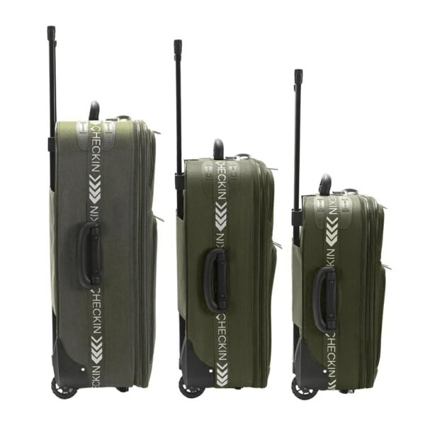Set  Valijas CHECK IN  Soft Militar con 2 ruedas tractor traseras, expandible, cerradura de combina