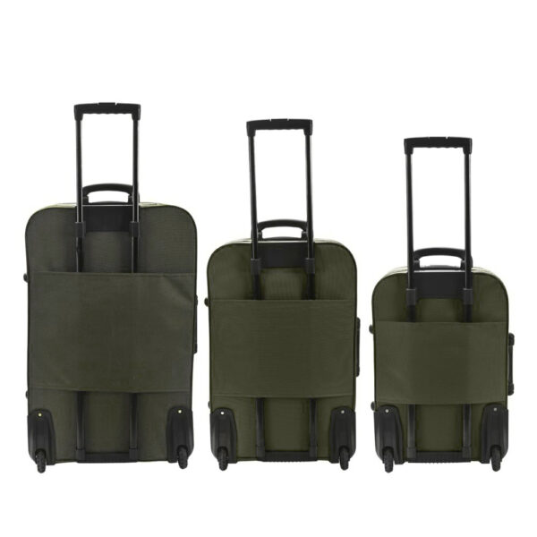 Set  Valijas CHECK IN  Soft Militar con 2 ruedas tractor traseras, expandible, cerradura de combina