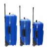 Set  Valijas CHECK IN  Soft Azul Francia con 2 ruedas tractor traseras, expandible, cerradura