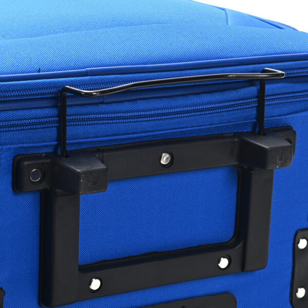 Valijas 28 CHECK IN  Soft Azul Francia con 2 ruedas tractor traseras, expandible, cerradura de co 28 pul