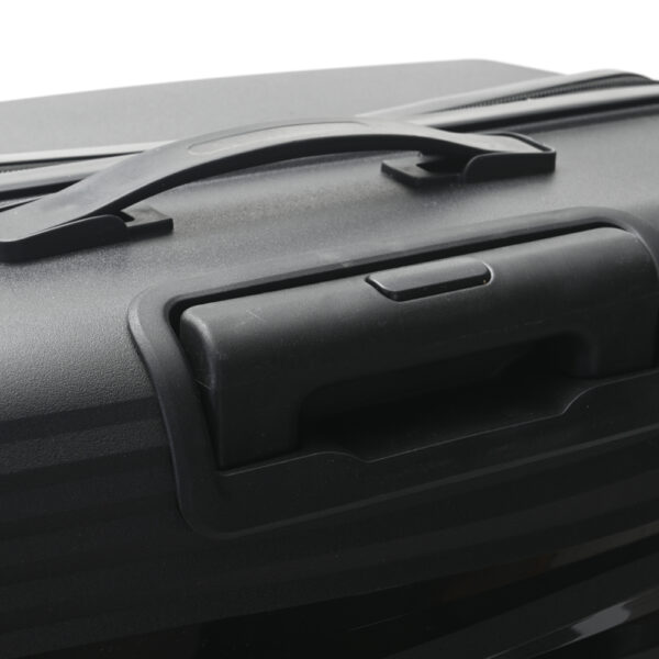 Set Valijas Rígidas Skora Negro x3 | 20" 24" 28" Expandible Doble Rueda Fija + Cerradura