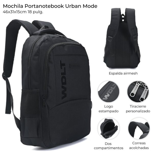 Mochila Portanotebook Urban Mode 18 pulg