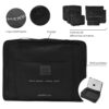 Set Organizador de Ropa Wanderlust Negro (6 Piezas): Empaca Inteligente, Viaja Ligero