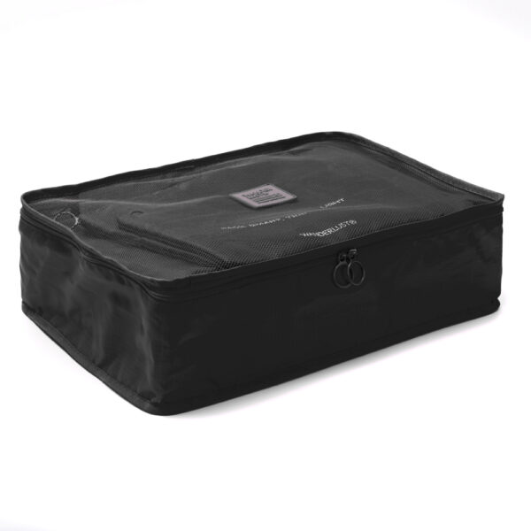Set Organizador de Ropa Wanderlust Negro (6 Piezas): Empaca Inteligente, Viaja Ligero