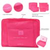 Set Organizador de Ropa  Wanderlust Fucsia x 6 piezas de diferentes tamaños con cierre