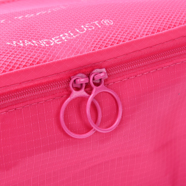 Set Organizador de Ropa  Wanderlust Fucsia x 6 piezas de diferentes tamaños con cierre