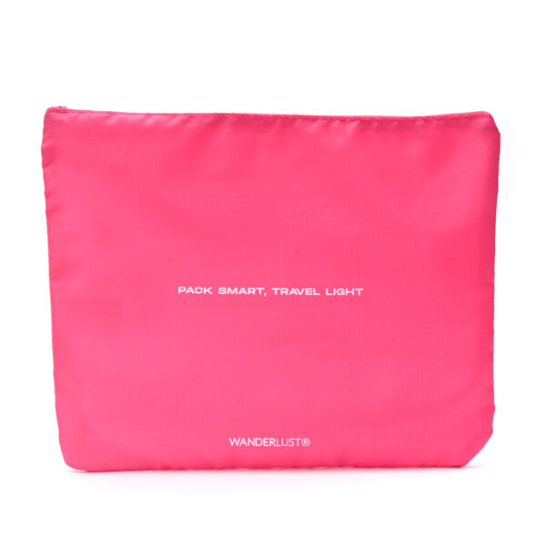 Set Organizador de Ropa  Wanderlust Fucsia x 6 piezas de diferentes tamaños con cierre