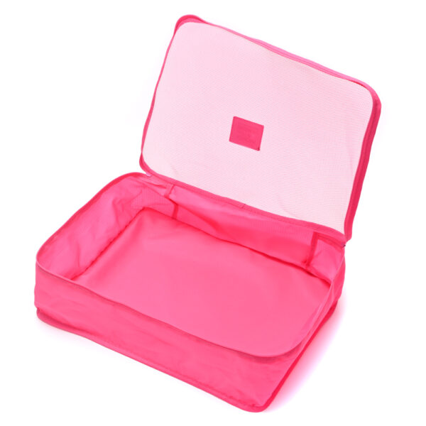 Set Organizador de Ropa  Wanderlust Fucsia x 6 piezas de diferentes tamaños con cierre