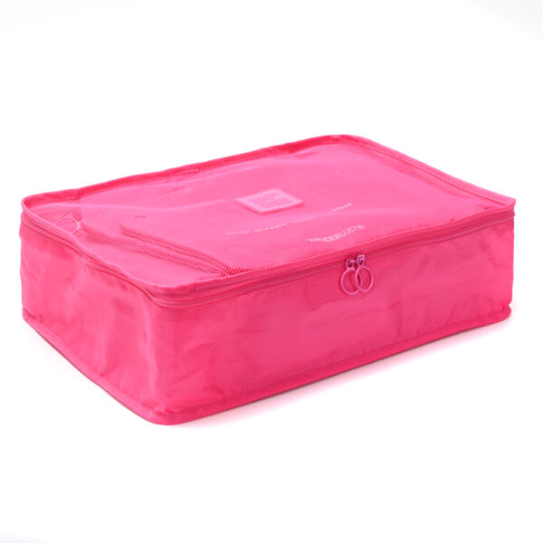 Set Organizador de Ropa  Wanderlust Fucsia x 6 piezas de diferentes tamaños con cierre