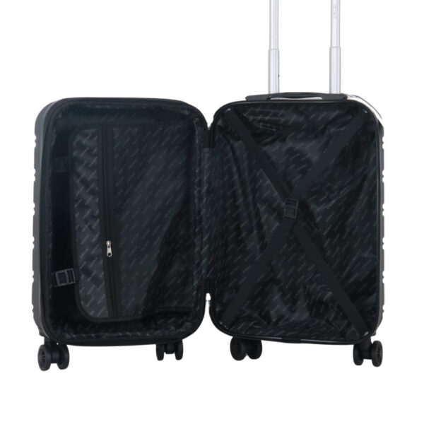 Valijas HARD CHECK IN  Negro 20 pulg  4 ruedas dobles y manija metalica extensible
